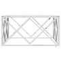Mesa de centro acero inoxidable y vidrio plateado 80x80x40 cm en Mesas de centro | Comprar online en Foru.es