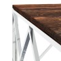 Mesa de centro acero inoxidable y madera maciza reciclada en Mesas de centro | Comprar online en Foru.es