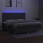 Cama box spring colchón y luces LED tela gris claro 200x200 cm de vidaXL, Camas y somieres - Ref: Foro24-3135302, Precio: 648...