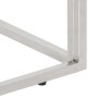 Mesa consola acero inoxidable plateado y vidrio templado en Mesas auxiliares | Comprar online en Foru.es