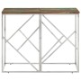Mesa consola acero inoxidable madera maciza reciclada plateada en Mesas auxiliares | Comprar online en Foru.es