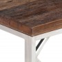 Mesa consola acero inoxidable madera maciza traviesa plateado en Mesas auxiliares | Comprar online en Foru.es