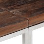 Mesa consola acero inoxidable madera maciza traviesa plateado en Mesas auxiliares | Comprar online en Foru.es