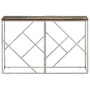 Mesa consola acero inoxidable madera maciza reciclada plateada en Mesas auxiliares | Comprar online en Foru.es