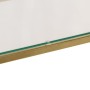 Mesa consola acero inoxidable dorado y vidrio templado en Mesas consola | Comprar online en Foru.es