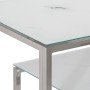 Mesa consola acero inoxidable plateado y vidrio templado en Mesas consola | Comprar online en Foru.es