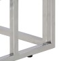 Mesa consola acero inoxidable plateado y vidrio templado en Mesas consola | Comprar online en Foru.es