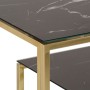 Mesa consola acero inoxidable dorado y vidrio templado en Mesas consola | Comprar online en Foru.es