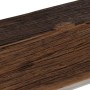 Mesa consola de acero inoxidable plateado y madera maciza en Mesas consola | Comprar online en Foru.es