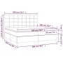 Cama box spring colchón y luces LED tela crema 200x200 cm de vidaXL, Camas y somieres - Ref: Foro24-3135466, Precio: 600,08 €...