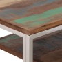 Mesa consola acero inoxidable plateado madera maciza reciclada en Mesas consola | Comprar online en Foru.es