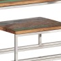 Mesa consola acero inoxidable plateado madera maciza reciclada en Mesas consola | Comprar online en Foru.es
