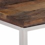 Mesa consola acero inoxidable madera maciza traviesa plateado en Mesas auxiliares | Comprar online en Foru.es