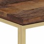 Mesa consola acero inoxidable madera maciza traviesa dorado en Mesas auxiliares | Comprar online en Foru.es