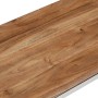 Mesa consola acero inoxidable y madera maciza acacia plateada en Mesas auxiliares | Comprar online en Foru.es