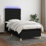 Cama box spring colchón y luces LED tela negro 90x190 cm de vidaXL, Camas y somieres - Ref: Foro24-3135639, Precio: 324,18 €,...