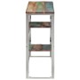 Mesa consola acero inoxidable madera maciza reciclada plateada en Mesas auxiliares | Comprar online en Foru.es