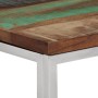 Mesa consola acero inoxidable madera maciza reciclada plateada en Mesas auxiliares | Comprar online en Foru.es