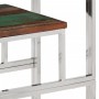 Mesa consola acero inoxidable madera maciza reciclada plateada en Mesas auxiliares | Comprar online en Foru.es