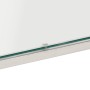 Mesa de centro plateada acero inoxidable y vidrio templado en Mesas de centro | Comprar online en Foru.es