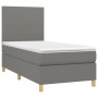 Cama box spring colchón y luces LED tela gris oscuro 90x200 cm de vidaXL, Camas y somieres - Ref: Foro24-3135246, Precio: 370...