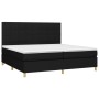 Cama box spring colchón y luces LED tela negro 200x200 cm de vidaXL, Camas y somieres - Ref: Foro24-3135463, Precio: 649,66 €...