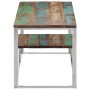 Mesa de centro acero inoxidable y madera reciclada plateado en Mesas de centro | Comprar online en Foru.es