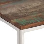 Mesa de centro acero inoxidable y madera reciclada plateado en Mesas de centro | Comprar online en Foru.es