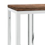 Mesa consola acero inoxidable y madera maciza reciclada en Mesas auxiliares | Comprar online en Foru.es