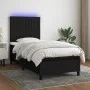 Cama box spring colchón y luces LED tela negro 90x200 cm de vidaXL, Camas y somieres - Ref: Foro24-3135007, Precio: 332,85 €,...