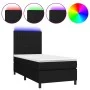 Cama box spring colchón y luces LED tela negro 90x200 cm de vidaXL, Camas y somieres - Ref: Foro24-3135007, Precio: 332,85 €,...