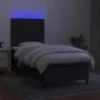 Cama box spring colchón y luces LED tela negro 90x200 cm de vidaXL, Camas y somieres - Ref: Foro24-3135007, Precio: 332,85 €,...