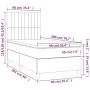Cama box spring colchón y luces LED tela negro 90x200 cm de vidaXL, Camas y somieres - Ref: Foro24-3135007, Precio: 332,85 €,...