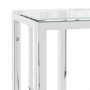 Mesa consola acero inoxidable y vidrio 70x30x70 cm en Mesas auxiliares | Comprar online en Foru.es