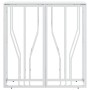Mesa consola de acero inoxidable y vidrio plateada 70x30x70 cm en Mesas auxiliares | Comprar online en Foru.es