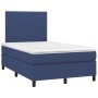 Cama box spring con colchón y LED tela azul 120x200 cm de vidaXL, Camas y somieres - Ref: Foro24-3134707, Precio: 430,25 €, D...