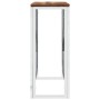Mesa consola acero inoxidable madera maciza reciclada plateada en Mesas auxiliares | Comprar online en Foru.es