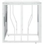 Mesa de centro acero inoxidable y vidrio plateada 50x50x50 cm en Mesas de centro | Comprar online en Foru.es