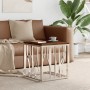 Mesa de centro acero inoxidable y madera reciclada plateada en Mesas de centro | Comprar online en Foru.es