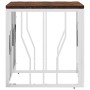 Mesa de centro acero inoxidable y madera reciclada plateada en Mesas de centro | Comprar online en Foru.es