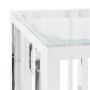 Mesa de centro acero inoxidable y vidrio 110x45x45 cm en Mesas de centro | Comprar online en Foru.es