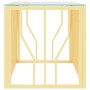 Mesa de centro acero inoxidable y vidrio 110x45x45 cm en Mesas de centro | Comprar online en Foru.es