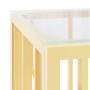 Mesa de centro acero inoxidable y vidrio 110x45x45 cm en Mesas de centro | Comprar online en Foru.es