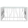 Mesa de centro acero inoxidable y vidrio 80x80x40 cm en Mesas de centro | Comprar online en Foru.es