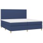 Cama box spring colchón y luces LED tela azul 200x200 cm de vidaXL, Camas y somieres - Ref: Foro24-3135307, Precio: 625,46 €,...