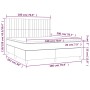 Cama box spring colchón y luces LED tela gris claro 180x200 cm de vidaXL, Camas y somieres - Ref: Foro24-3135613, Precio: 621...