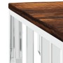 Mesa de centro acero inoxidable y madera reciclada plateada en Mesas de centro | Comprar online en Foru.es