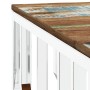 Mesa de centro acero inoxidable y madera reciclada plateada en Mesas de centro | Comprar online en Foru.es