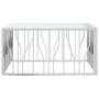 Mesa de centro acero inoxidable y vidrio 100x100x50 cm en Mesas de centro | Comprar online en Foru.es