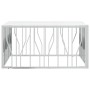 Mesa de centro acero inoxidable y vidrio plateado 100x100x50 cm en Mesas de centro | Comprar online en Foru.es
